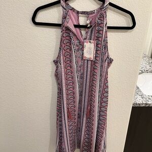 Pink Rose Purple Paisley Dress